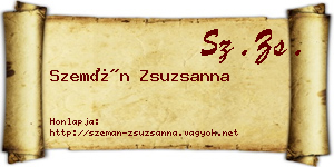 Szemán Zsuzsanna névjegykártya
