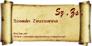 Szemán Zsuzsanna névjegykártya