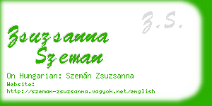 zsuzsanna szeman business card
