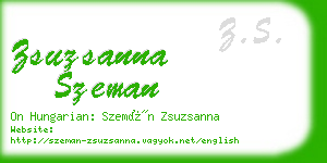 zsuzsanna szeman business card